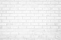 White brick wall texture background in room at subway. Brickwork stonework interior, rock old clean concrete grid uneven abstract Royalty Free Stock Photo