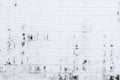 White brick wall texture background with space for text. Old white brick wall with peeling paint. Empty old brick wall. Home Royalty Free Stock Photo