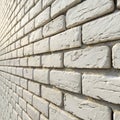 White Brick Wall Texture Diagonal Perspective, Brickwork, Masonry Brick, Wall Royalty Free Stock Photo