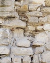 White brick wall, texture of whitened masonry as a background. Royalty Free Stock Photo