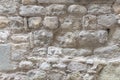 White brick wall, texture of whitened masonry as a background. Royalty Free Stock Photo
