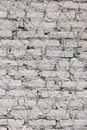 White brick wall, texture of whitened masonry as a background Royalty Free Stock Photo
