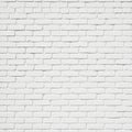 A white brick wall with a uniform pattern of horizontal rows. Each brick is consistently Royalty Free Stock Photo