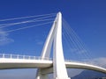 White bridge and blue sky Royalty Free Stock Photo