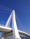 White bridge and blue sky Royalty Free Stock Photo