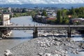 White bridge in Kutaisi Royalty Free Stock Photo