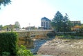 The White Bridge over the River Rioni, One of the Symbol of Kutaisi City, Georgia Royalty Free Stock Photo