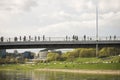 White bridge in Vilnius, Lithuania Royalty Free Stock Photo