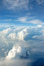 White bright cloud with blue sky