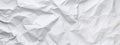 White bright crumpled paper texture background banner Generative Ai