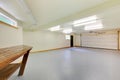 White bright new empty garage. Royalty Free Stock Photo
