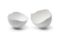 White broken egg shells close up Royalty Free Stock Photo