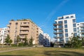 White and brown apartment houses in Berlin Royalty Free Stock Photo