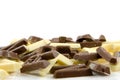 White and brown chocolate candy letters Royalty Free Stock Photo