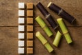 White and Brown Sugar Cubes with Raw Sugar Cane AI-GENERATED Royalty Free Stock Photo