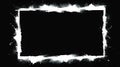white brush stokes border frame on black backgro ai generated Royalty Free Stock Photo