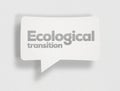Ecological transition text