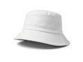 White bucket hat on white background isolated on white background Royalty Free Stock Photo