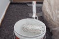 White Bucket, Roller and Drainer- Equipment for Painting