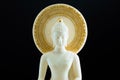 The White Buddha on dark background Royalty Free Stock Photo