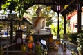 White buddha god statue for thai people and foreign traveler travel visit and respect praying bless with holy mystery at Wat Song