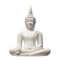 White Buddha (isolated) Royalty Free Stock Photo