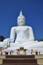 White Buddha at Kanchanaburi Thailand