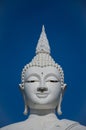 Big White Buddha Statue is Travel Landmark of Chumphon, Thailand.. Royalty Free Stock Photo