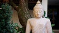 White Buddha Statue at Bangkok Thailand. Keep  calm and relax while praying God. Royalty Free Stock Photo