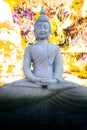 White Buddha statue in a meditation center at Lampang Province Royalty Free Stock Photo