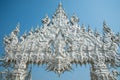 White buddha statue,Wat Rong Khun,Thailand. Royalty Free Stock Photo
