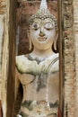 White Buddha statue in Wat Sri Chum temple in Sukhothai Historical park in Sukhothai, Thailand. Royalty Free Stock Photo