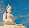 The White buddha status Royalty Free Stock Photo