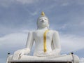 White buddha status on blue sky background Royalty Free Stock Photo