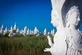 white buddha status on blue sky background Royalty Free Stock Photo