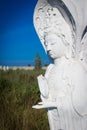 white buddha status on blue sky background Royalty Free Stock Photo