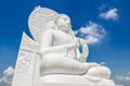 White buddha status on blue sky background Royalty Free Stock Photo