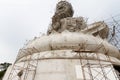 White Buddha under construction Royalty Free Stock Photo