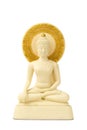 The White Buddha on white background Royalty Free Stock Photo