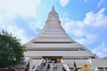 White Buddhist Pagoda at Wat Paknam Phasi Charoen
