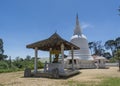 White buddhist stupa building located in Nuwara Eliya town Royalty Free Stock Photo