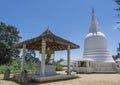 White buddhist stupa building located in Nuwara Eliya town Royalty Free Stock Photo