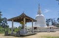 White buddhist stupa building in Nuwara Eliya town Royalty Free Stock Photo