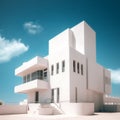 White building against blue sky Royalty Free Stock Photo