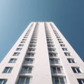 White building against blue sky Royalty Free Stock Photo