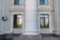 The building column between two windows Royalty Free Stock Photo