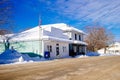 White building of the Howland post office, Maine, US