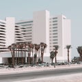 White Building in Israel. David Dead Sea Resort and Spa. Israel. Ein Bokek. July, 11, 2022. Modern Hotel Architecture Royalty Free Stock Photo