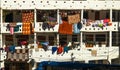 White building with laundries hanging from balconies Royalty Free Stock Photo