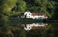 White building at the river